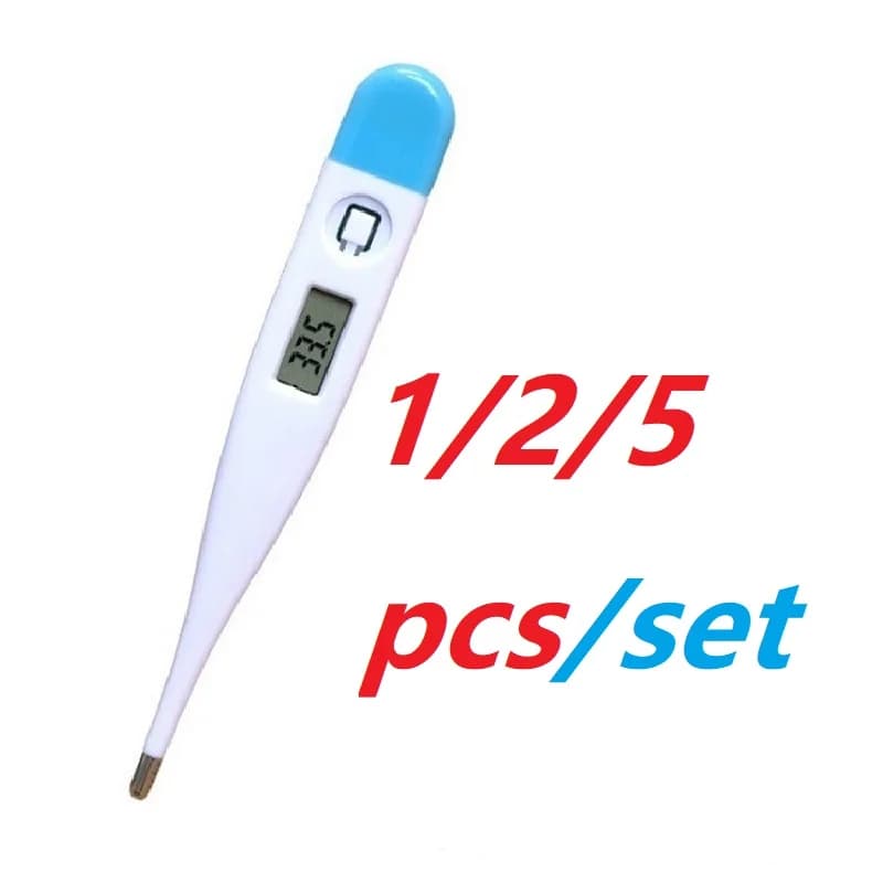 1/2/5pcs Termometro Febbre Digitale Basale Corpo Orale Ascella Rettale Display LCD Elettronico Misurazione Ad Alta Precisione Calore Intelligente