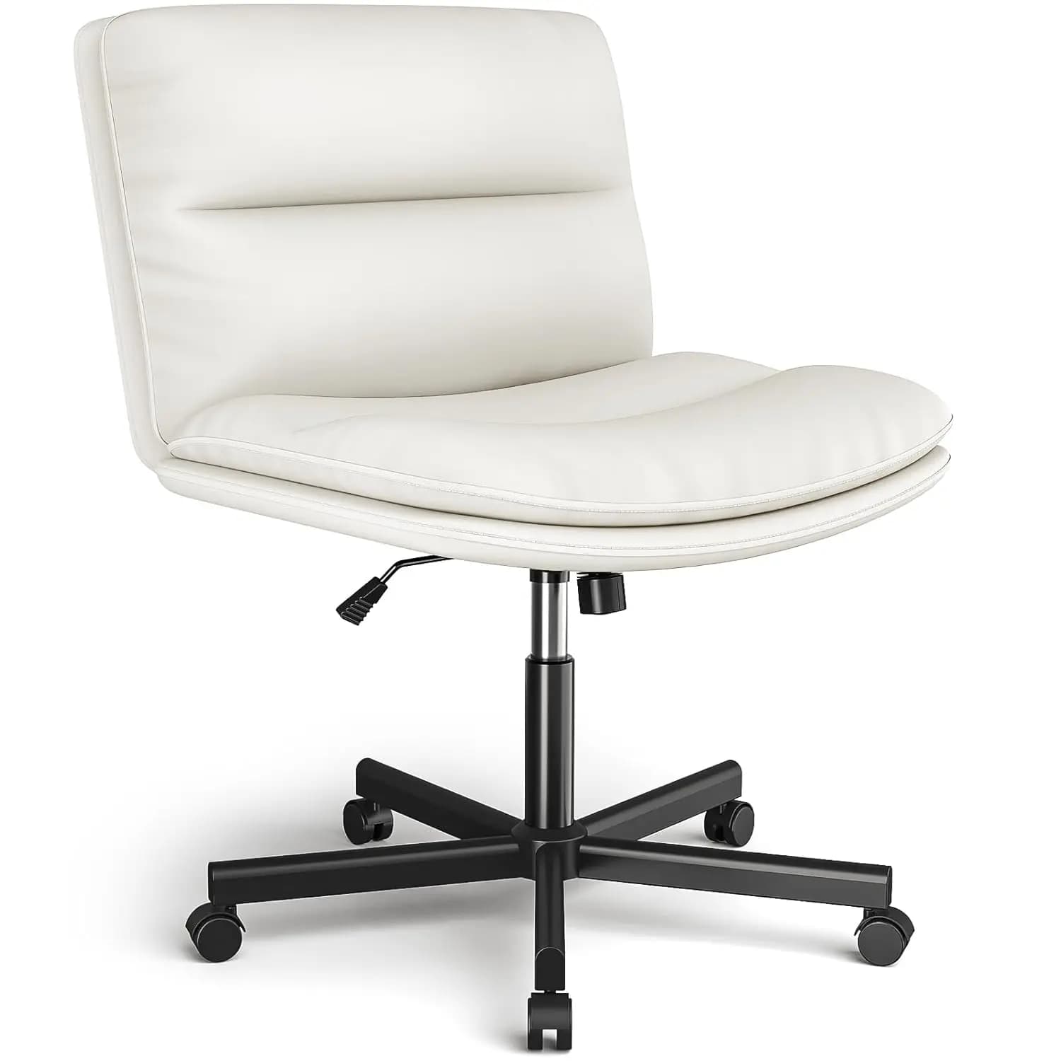 Sedia incrociata ergonomica senza braccioli con altezza regolabile e girevole, cuscino ampio e ispessito con gambe incrociate, personalizzata