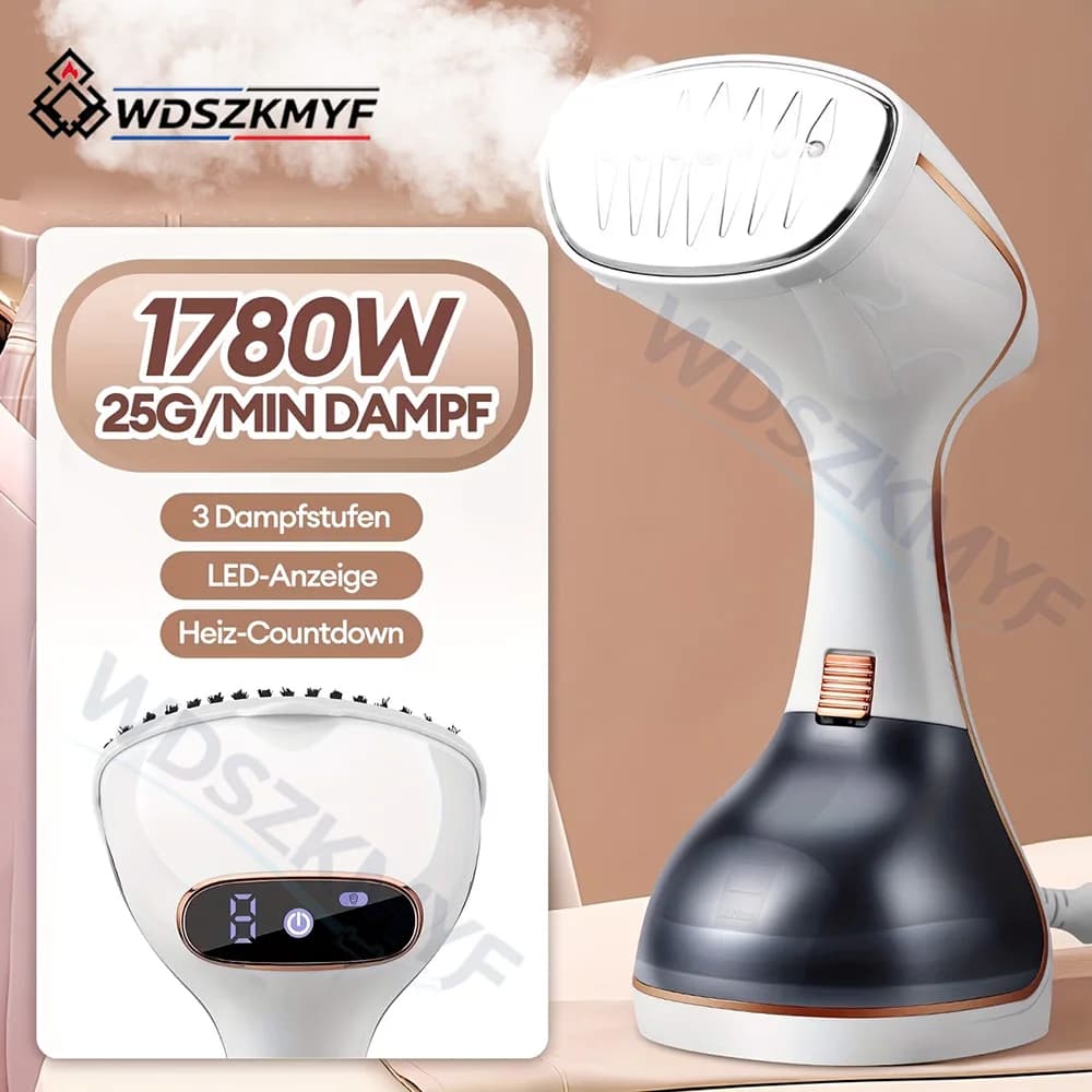 1780W 2-in-1 Portable Garment Steamer Handheld,Travel Clothes Steamer Fast Heat-up,Wrinkle Remover Steam Iron for Any Fabric