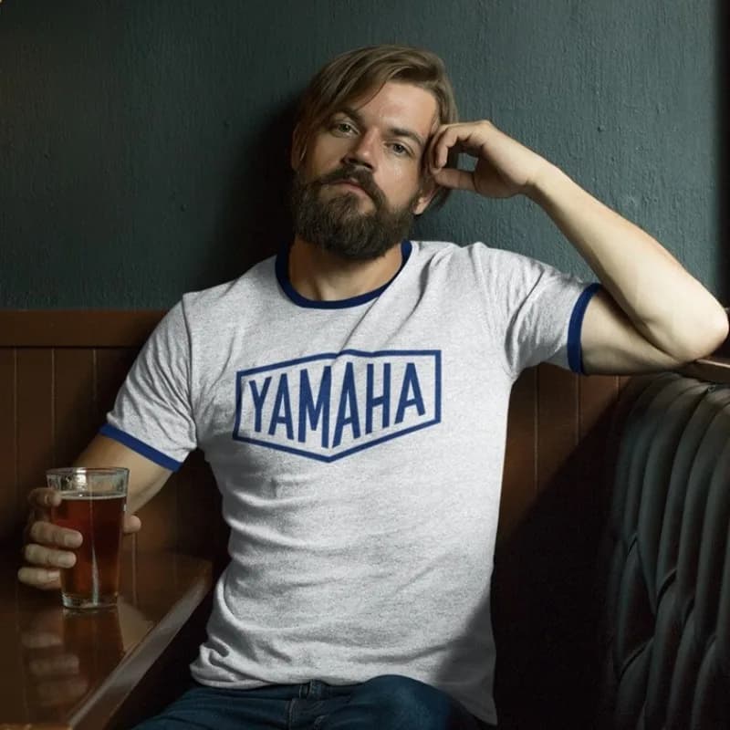 Abbigliamento Sportivo Estivo Yamaha Bianco di Tendenza a Maniche Corte per Uomo e Donna, alla Moda e Casual, per Motociclismo, Collezione 2026