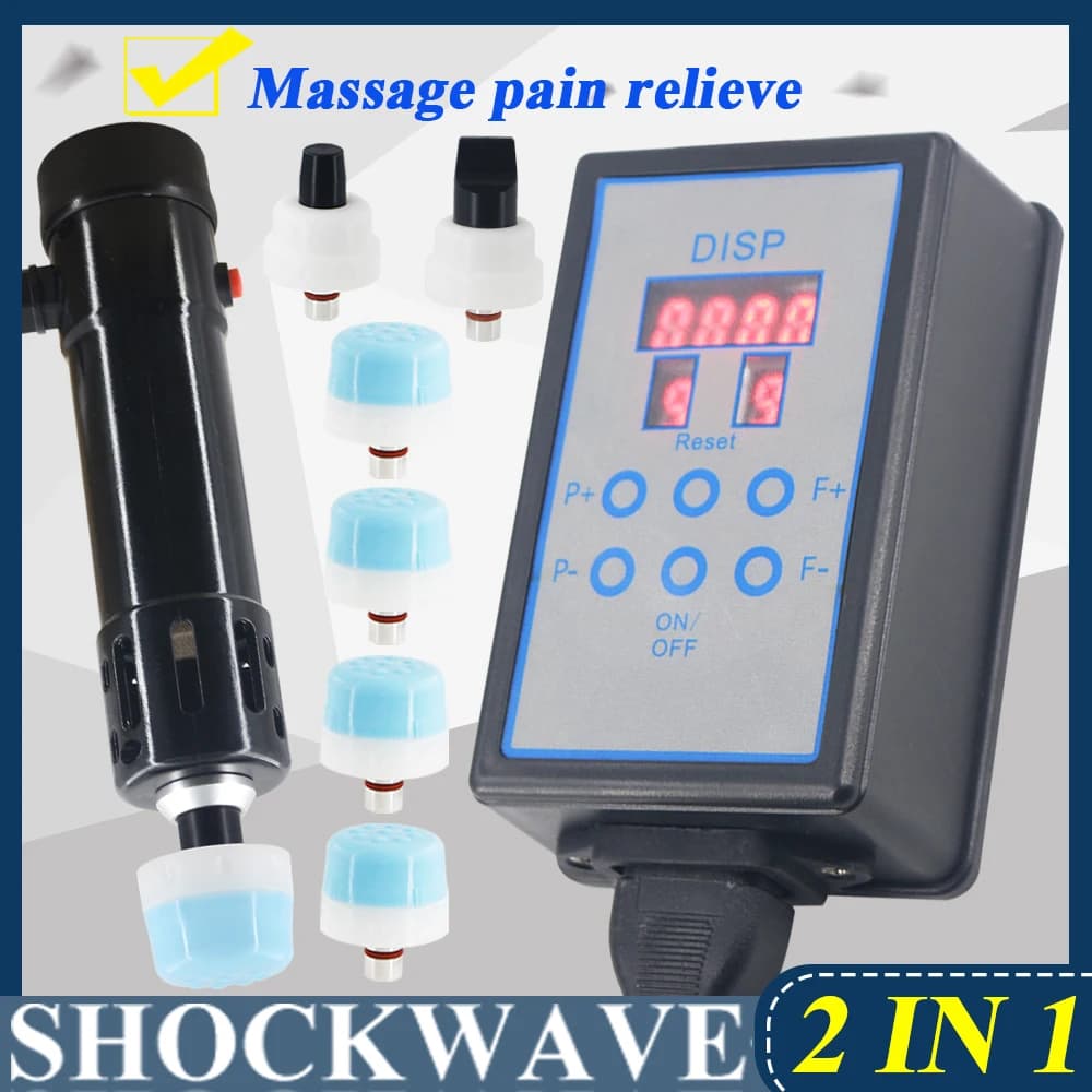 Chiropractic Gun in Waves of Use 2 IN 1 Portable Massage with 11 De Sollievo Treatment Heads from Body Pain Machine for Use Wave Therapy