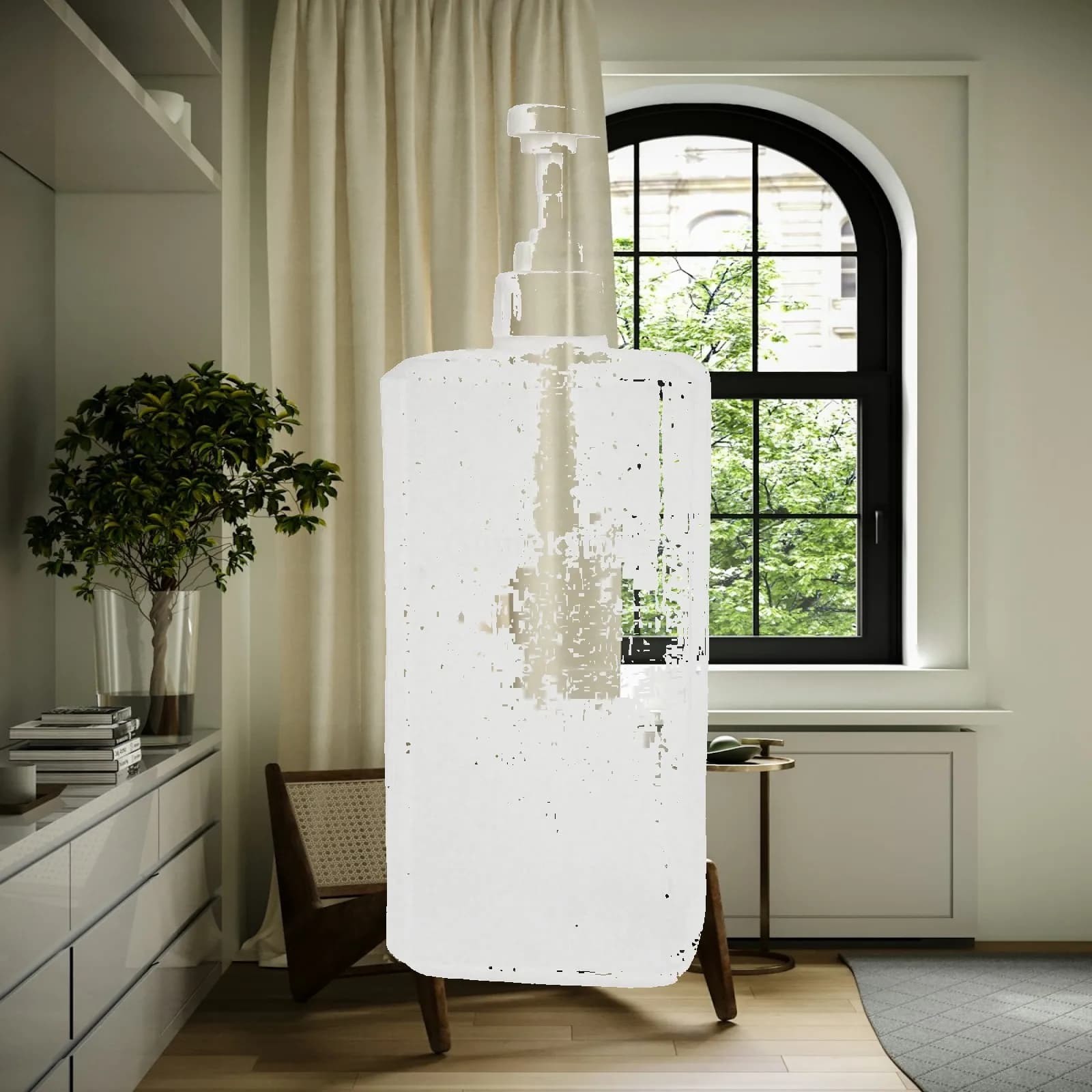Practical Squeeze Bottle Dispenser for Liquid Soap Syrup with Molded Markings and 304 Stainless Steel Pump for Accuracy