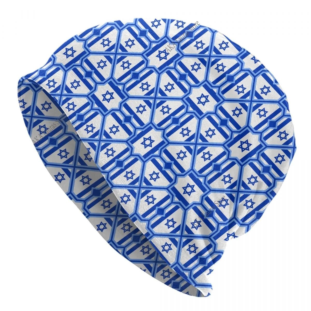 Cappelli sottili a doppio strato per esterni invernali con bandiera israeliana unisex per uomo donna