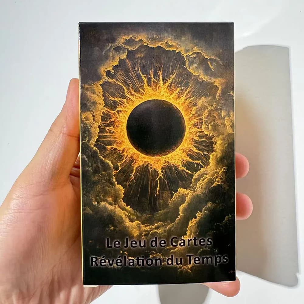 Mazzo di tarocchi francese classico, 78 carte con parole chiave, mazzo di carte di rivelazione del tempo, carte da 12x7 cm, carte dei tarocchi per principianti