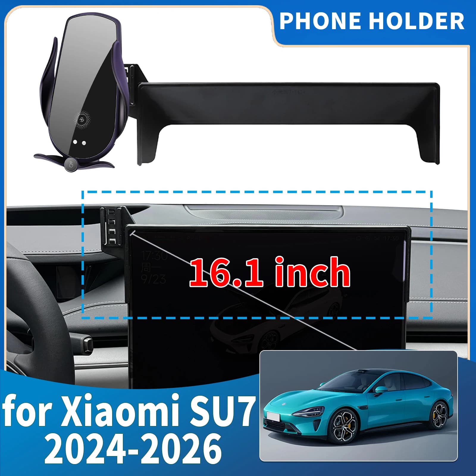 Size for Xiaomi SU7 Xiao Mi MS11 2024 2025 2026 Integrated Screen Support Phone Support Car Accessories