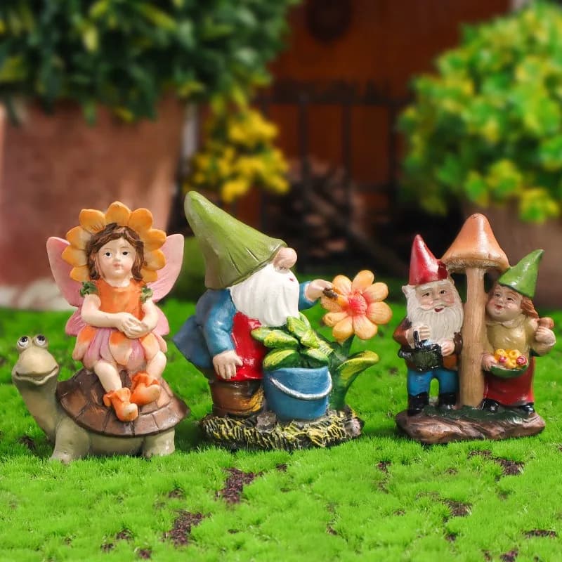 Micro ornamenti paesaggistici cortili fiori potsdecorazioni fai da te fiori elfo dinosauri immortali piante in vaso artigianato in resina