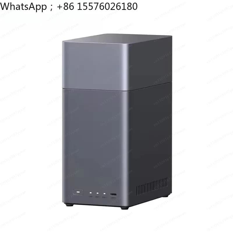 NASync DH2300 2-bit Desktop NAS Support Capacity 60TB 8GB LPDDR5 RAM 1GbE 4K HDMI Network Storage Device, Suitable for Beginners