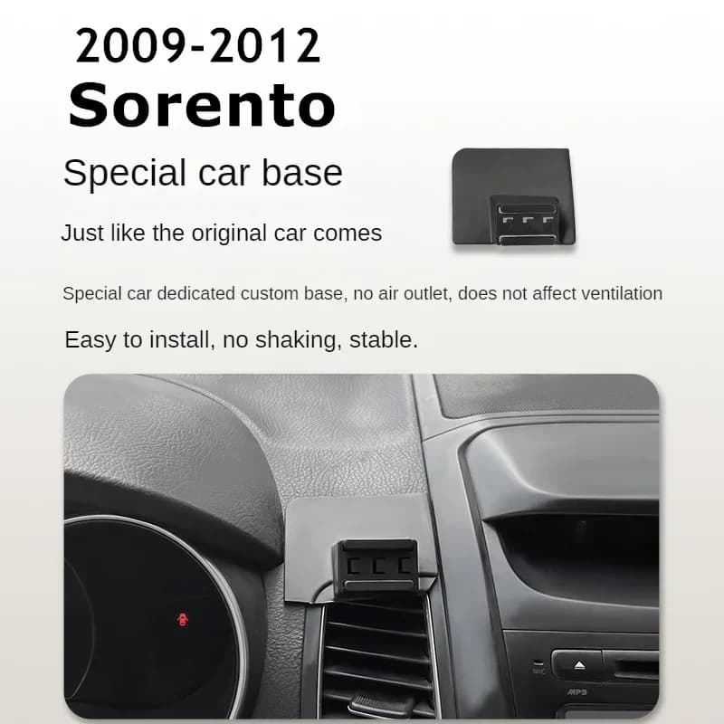 2009-2012 Per Kia Sorento Supporto per telefono cellulare Caricatore wireless Supporto per auto Staffa di navigazione Supporto GPS