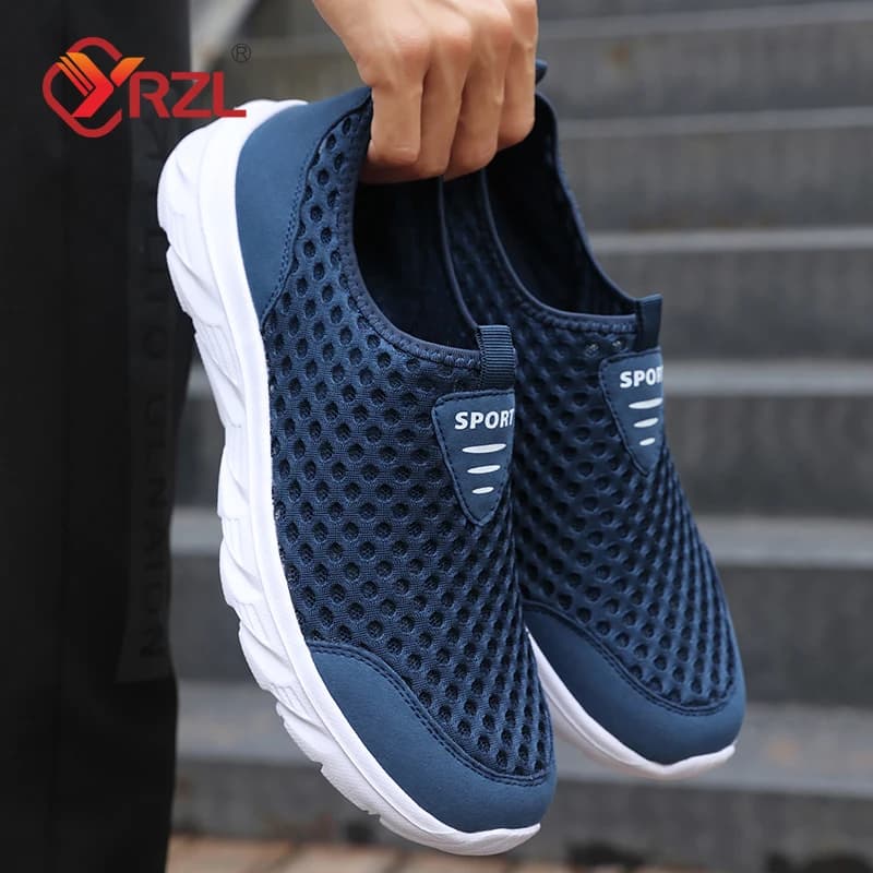 YRZL Men's casual shoes light Slip on breathable casual sneakers men's casual shoes men's non-slip walking shoes size 39-46