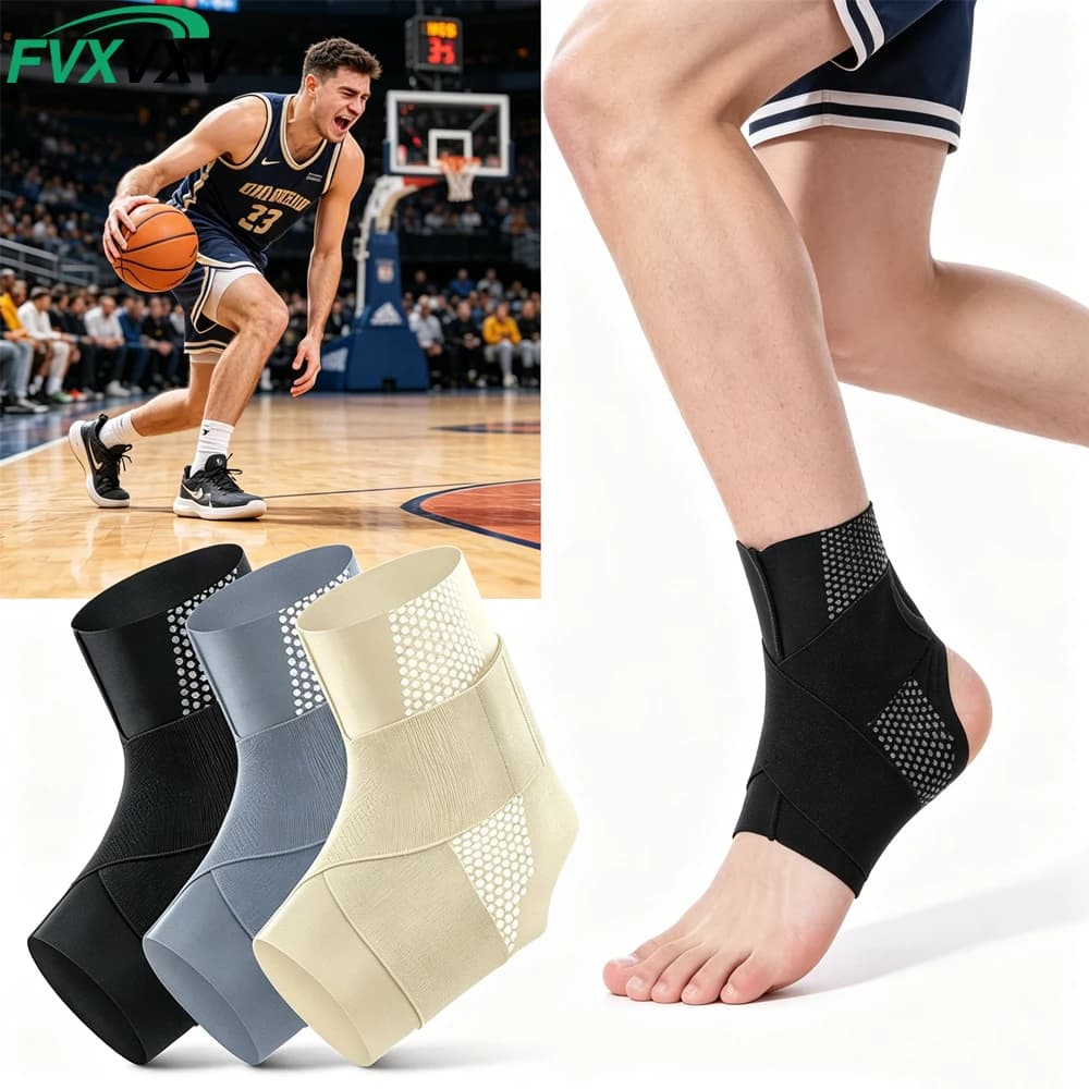 1Pcs Ankle Support for Sprained Ankle,Plantar Fasciitis Achilles Tendonitis Pain Relief, Compression Ankle Brace for Men Women