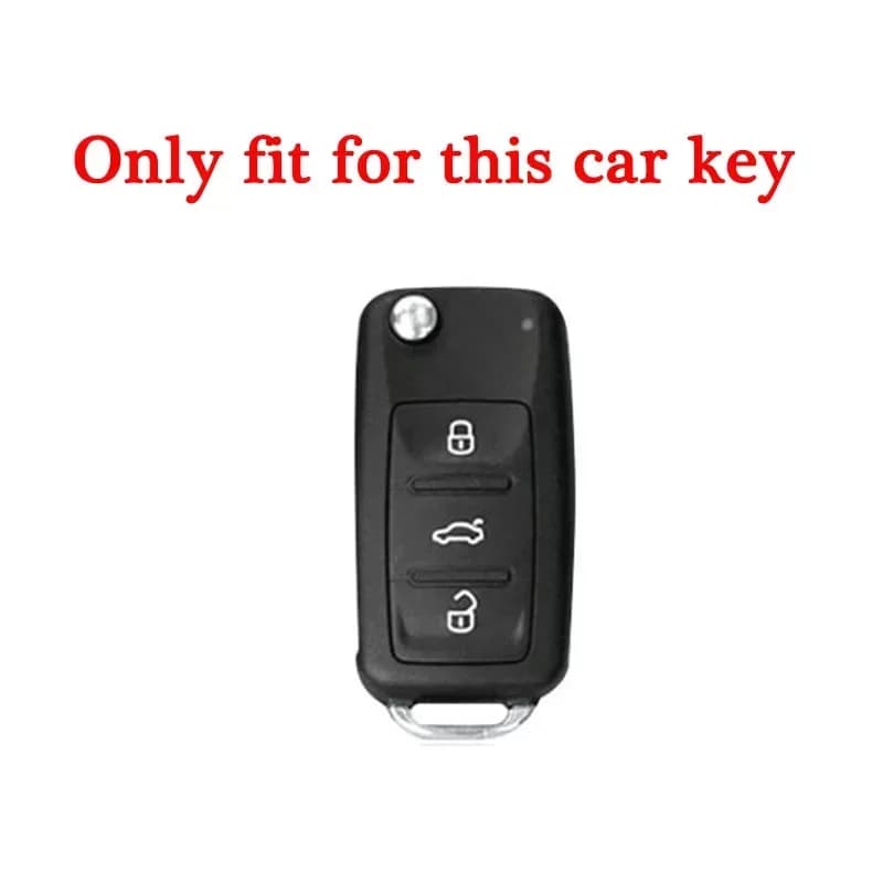 Custodia Protettiva in Lega di Zinco e Pelle per Chiave Auto Skoda - Compatibile con Skoda Octavia A5 A7, Fabia, Superb, Kodiaq, Karoq