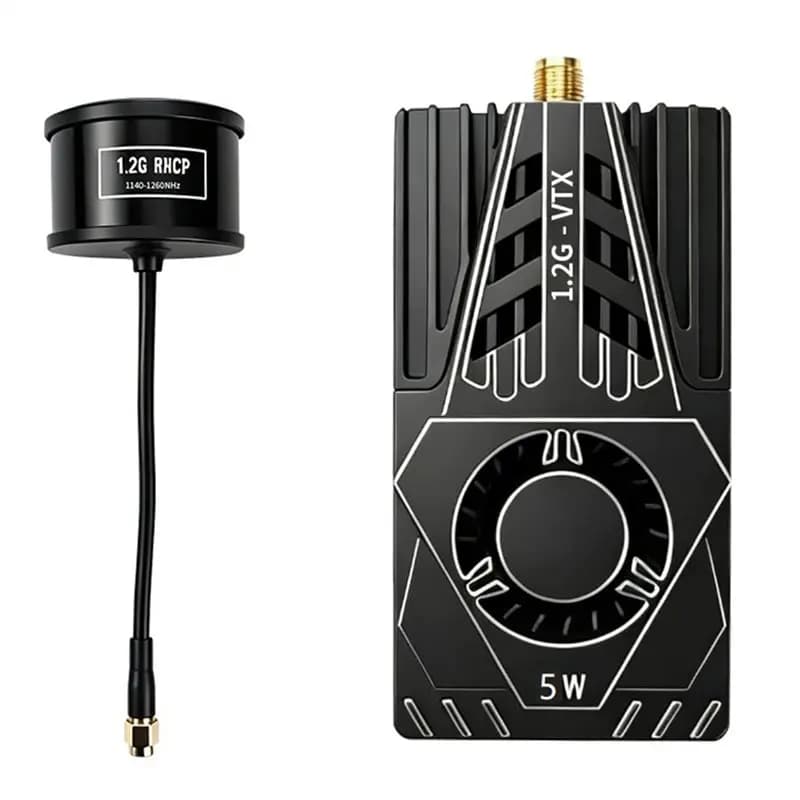 VTX For FPV Video Transmitter 1.2Ghz 5W With Antenna 25Mw/800Mw/2000Mw/5000Mw/PIT Adjustable For FPV Long Range RC Drone