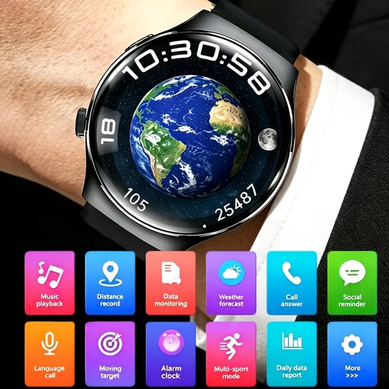 Latest Smartwatch, Premium, 1.5-Inch Touchscreen, Sports Watch, Men'S Watch with Incoming Call/Message Reminders,