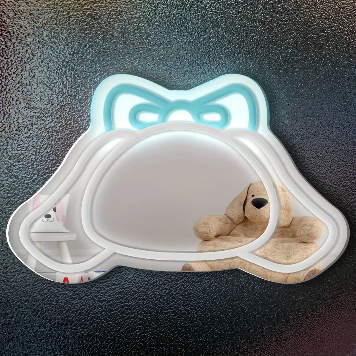 Insegna al Neon a Specchio Sanrio Cinnamoroll, Alimentata USB, Dimmerabile, Luce al Neon a Forma di Cane per Arredamento Casa, Camera da Letto, Sala Giochi, Regalo per Amici e Bambini