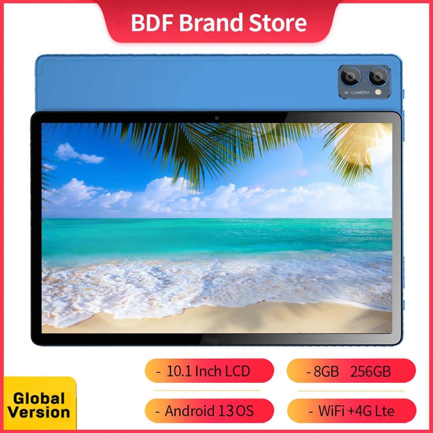 New 4G Pad Overall version 10.1 inch Android Tablet with Octa Core 8 GB RAM 256 GB ROM Dual SIM 4G LTE 5G WiFi Tablet PC