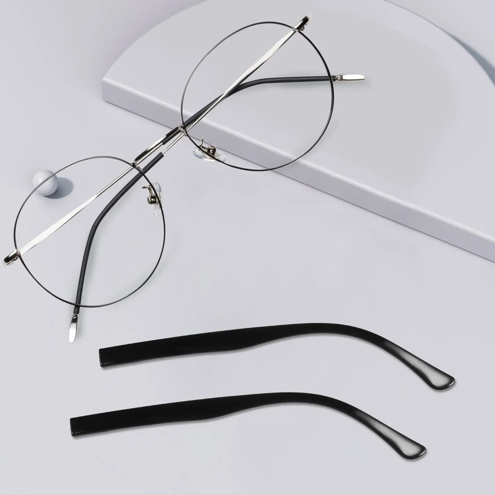 1Pair Glasses Arm Replacement Metal Replacement Legs for Eyeglasses Sunglasses Parts Repair Glasses Repair Kit