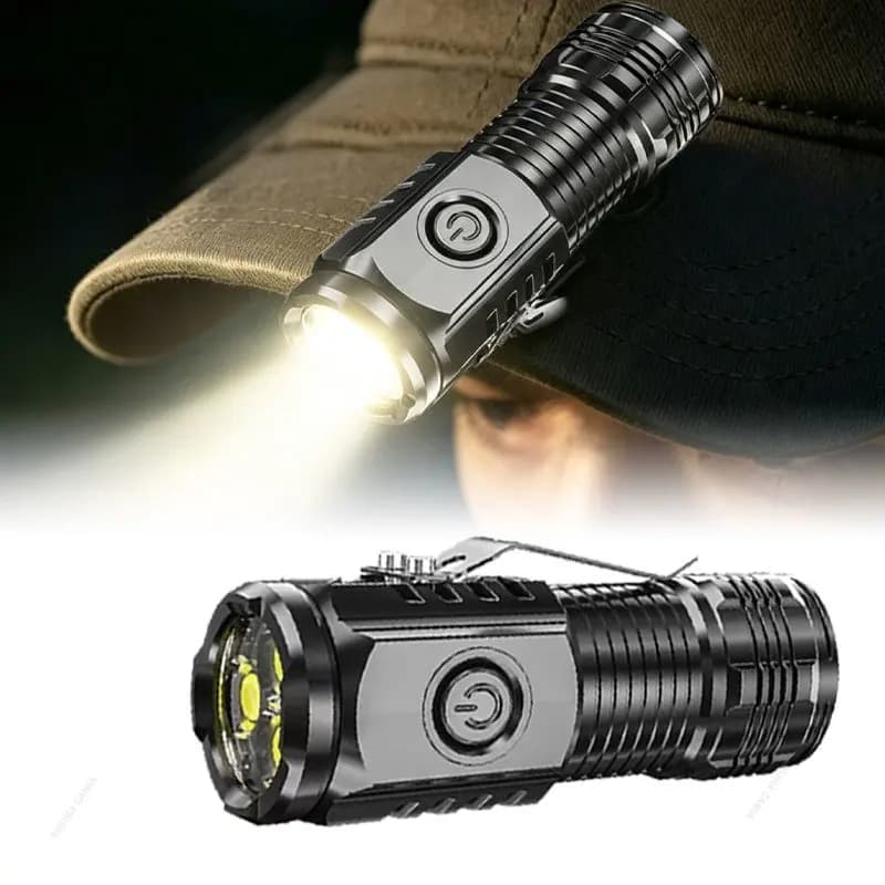 Car Work Light Powerful Super Bright Headlamp USB C Charging Outdoor Flashlight Waterproof Adjustable Brightness Torch for Car