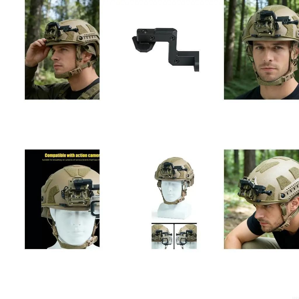 L'attacco universale per casco 193A per apparecchiature registrazione panoramica funziona con modelli action camera ben