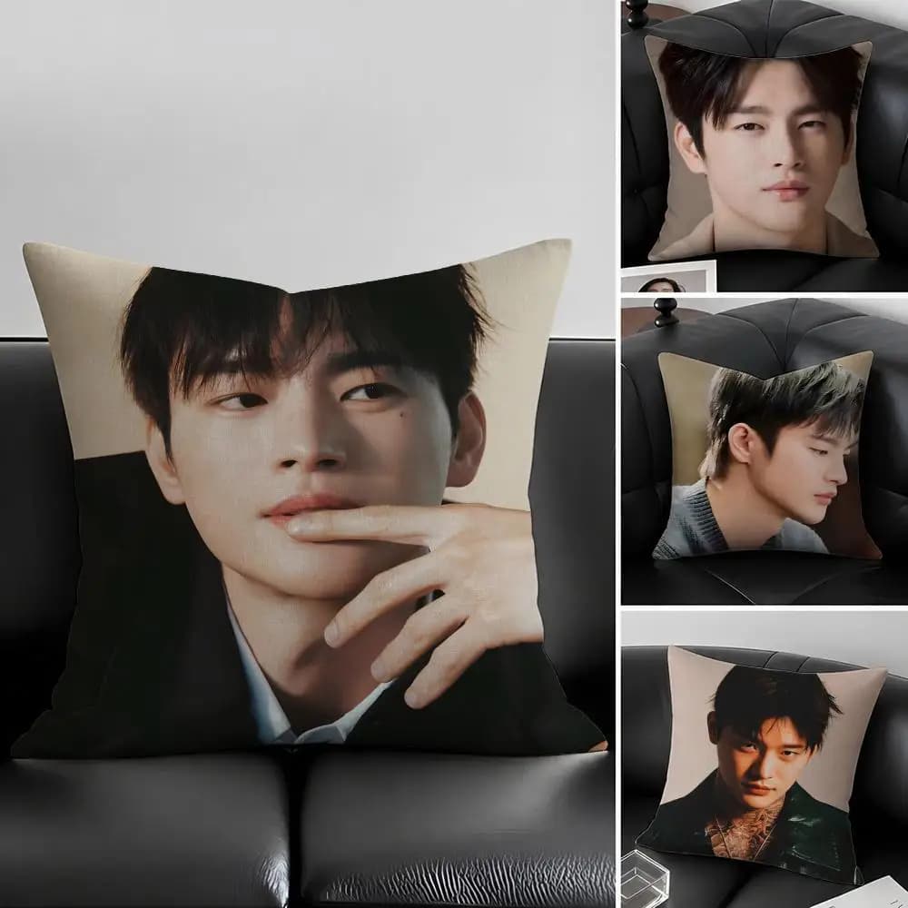 Singer S-Seo I-In G-Guk Cushion Cover Natural Linen Pillowcase Set, All-in-One Decor for Sofa, Bedroom & Chair