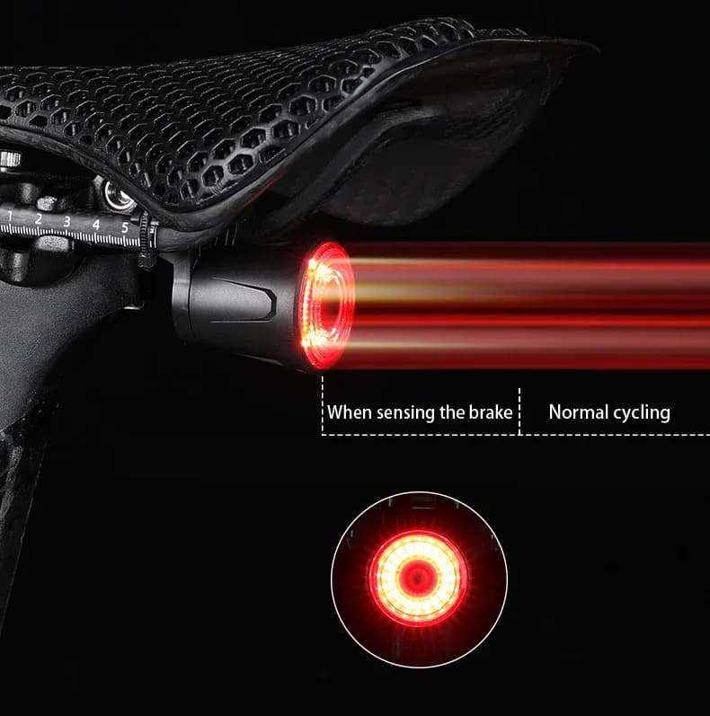 ESLNF Backlight for Bike with Intelligent Brake Waterproof USB Rechargeable LED Warning Cycling Rear lights with Bicycle Detection Bicycle Light
