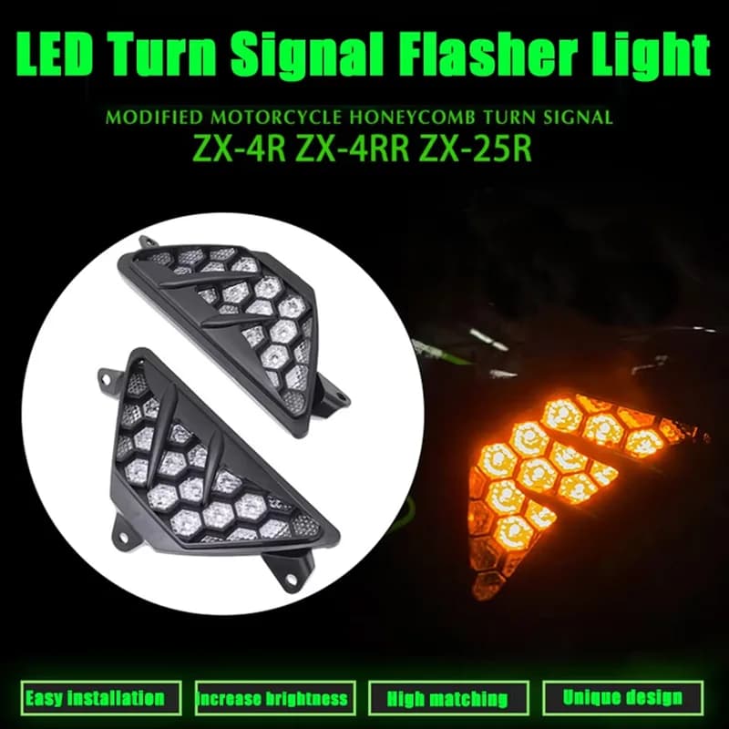Indicatore di direzione anteriore a LED per moto per ZX-4R ZX-4RR ZX-25R ZX4R ZX4RR 650 1000SX