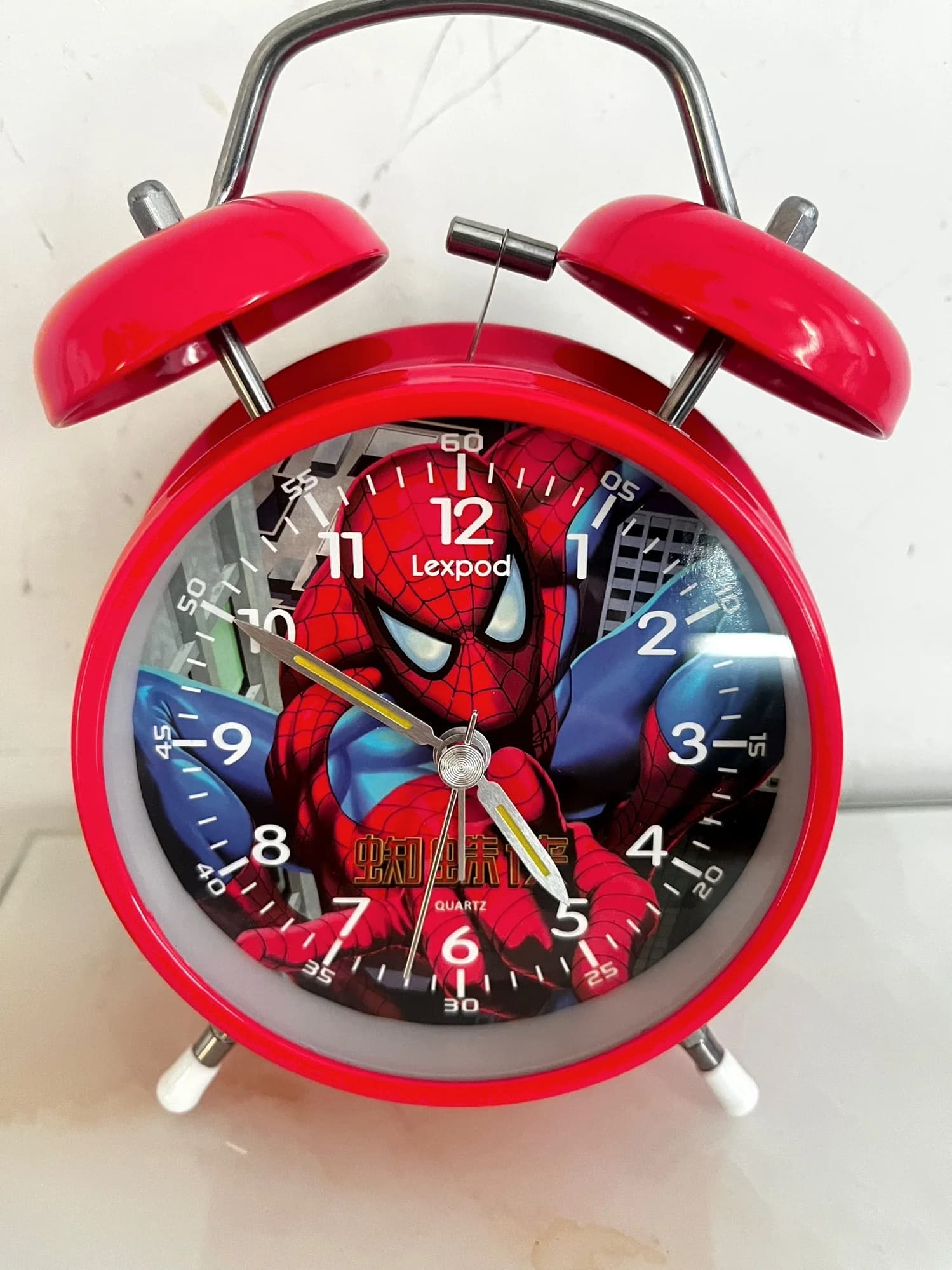 Spider Man Creative Personalized Cartoon Small Alarm Clock Table Lazy Bedhead Night Light Silent Student Specific Alarm Clock