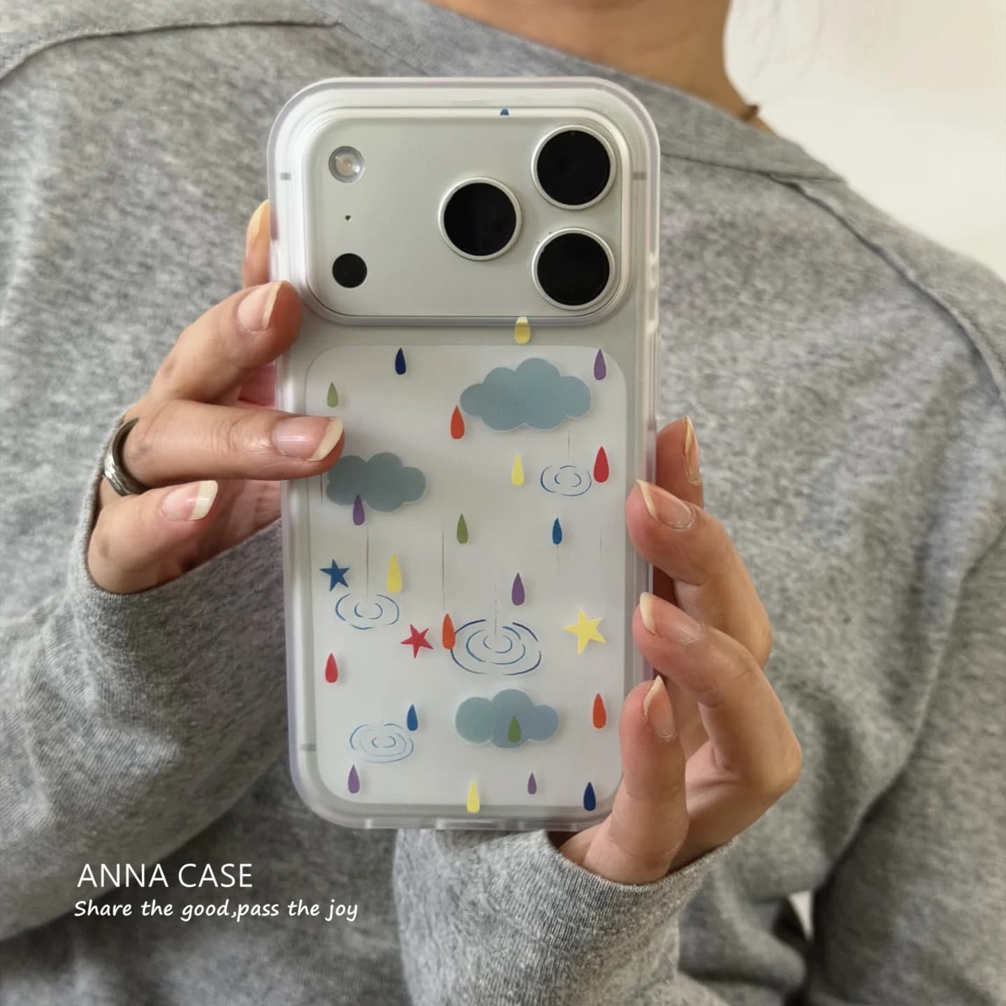 Ins Colorful Raindrops Frosted Phone Case For iPhone 18 Pro Max 17 Air 16e 16 15 14 Plus 13 12 11 Shockproof Silicone Back Cover