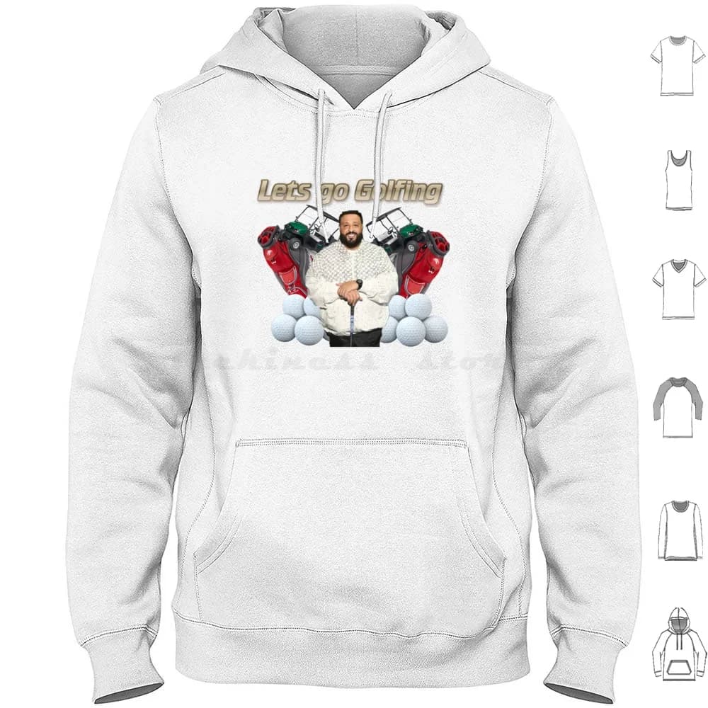Lets Go Golfing-Khaled Hoodies Long Sleeve Dj Khaled Golfing Golf Sport Ball Golf Cart Meme Funny