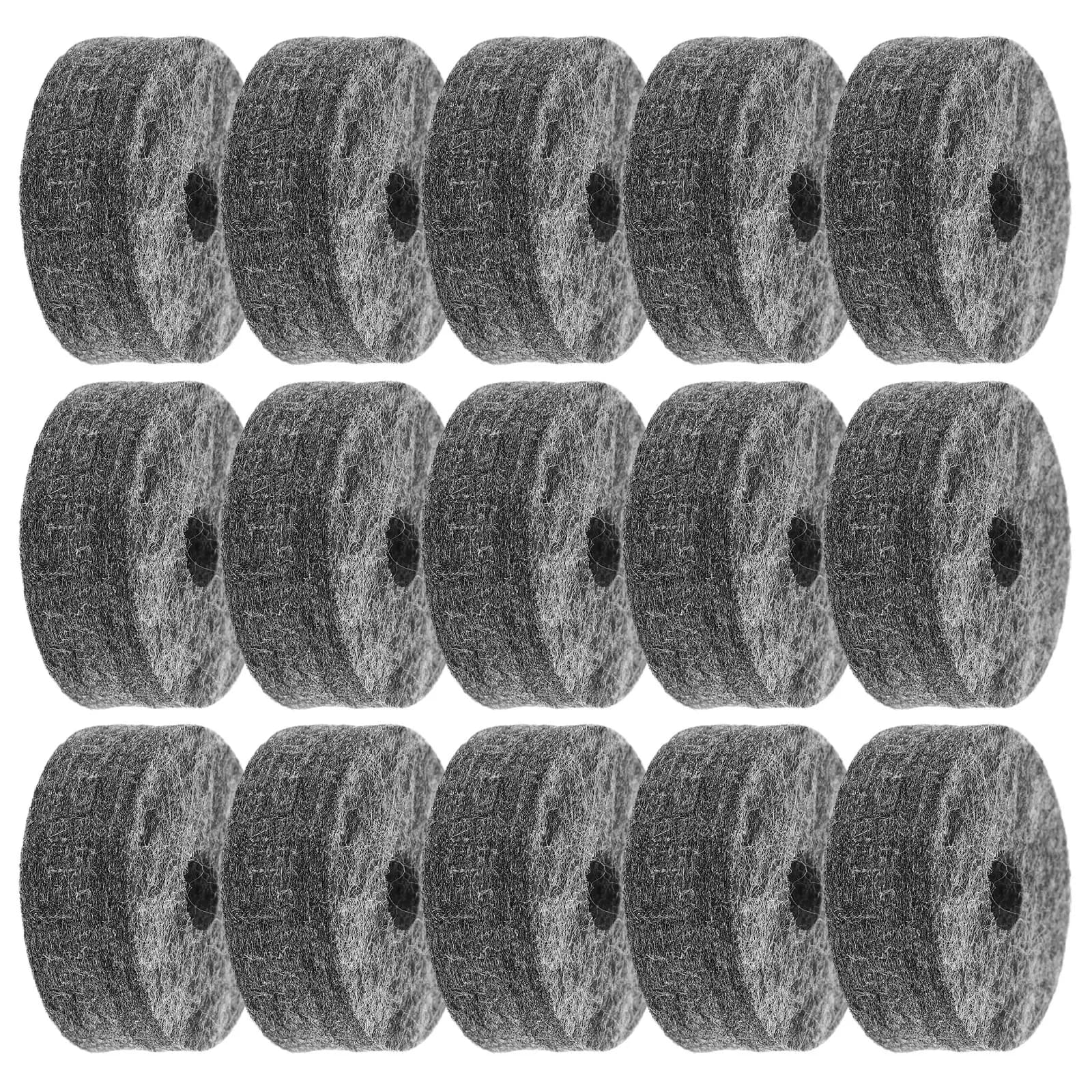 15Pcs Drum Cymbal Felt Washers Universal Fit Cymbal Stand Cushions Anti-Vibration Pads Noise Reduction Drum Accessories