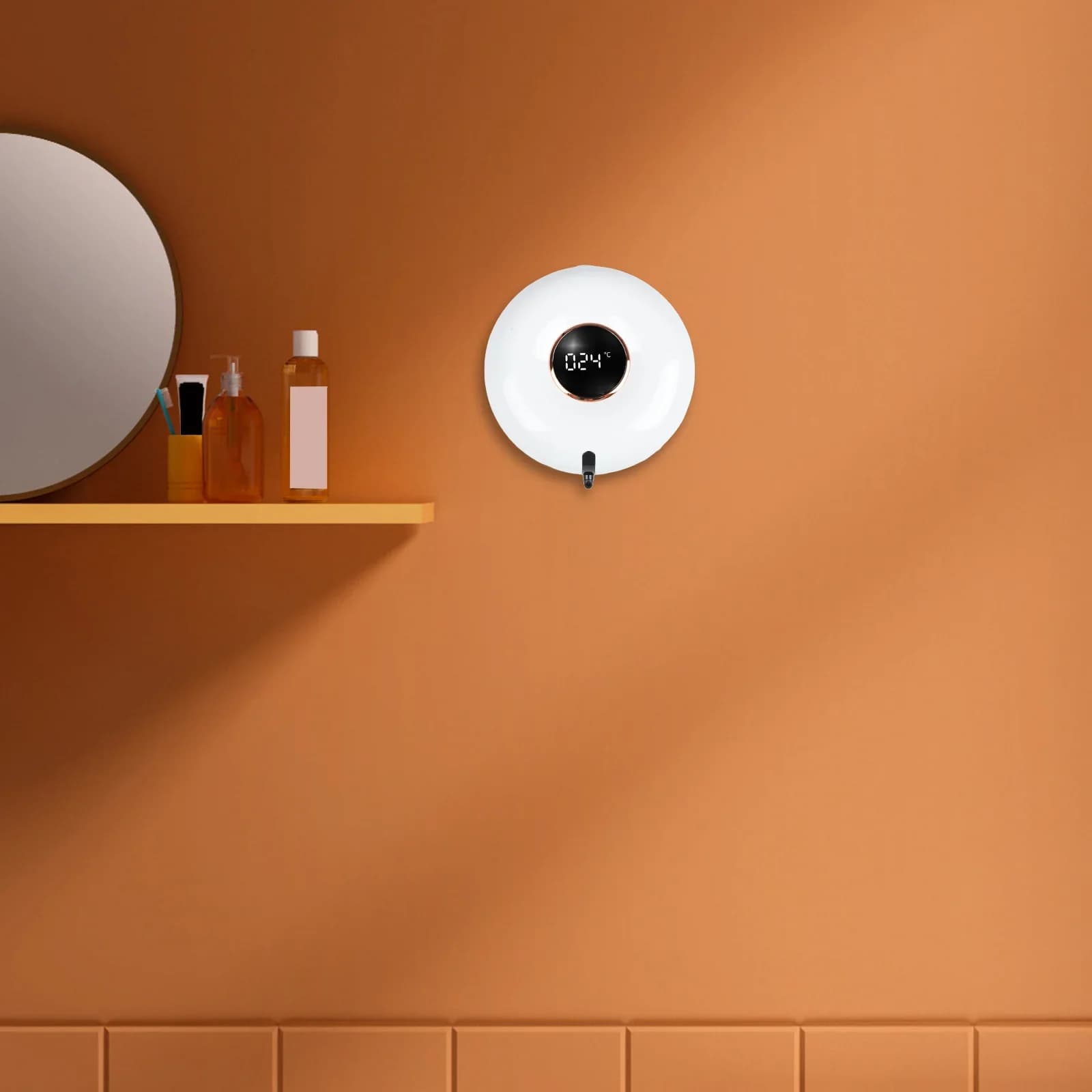 Per il bagno Per la cucina Dispenser di sapone ricaricabile Design a parete Colla antitraccia Design del consumo energetico