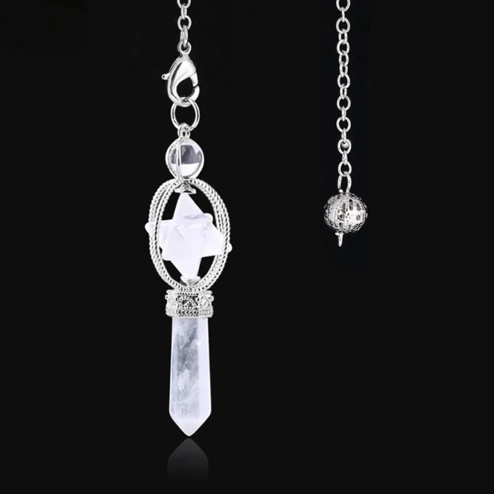 Dowsing Hexagram Merkaba Pendant Pointed Meditation Energy Witch Spiritual Pendulos Copper Sacred Geometry Crystal Pendulum