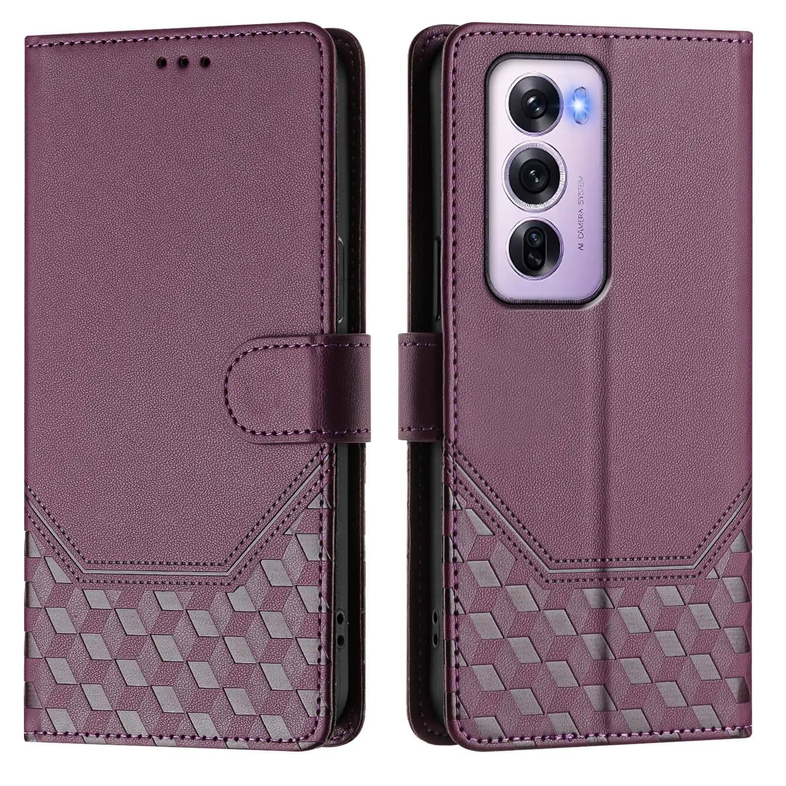 Luxury Magnetic Wallet Flip Leather Phone Cover for OPPO Reno 14 13 12 Pro 11 F 9 8 7 5 Find X5 X7 X8 X9 Pro