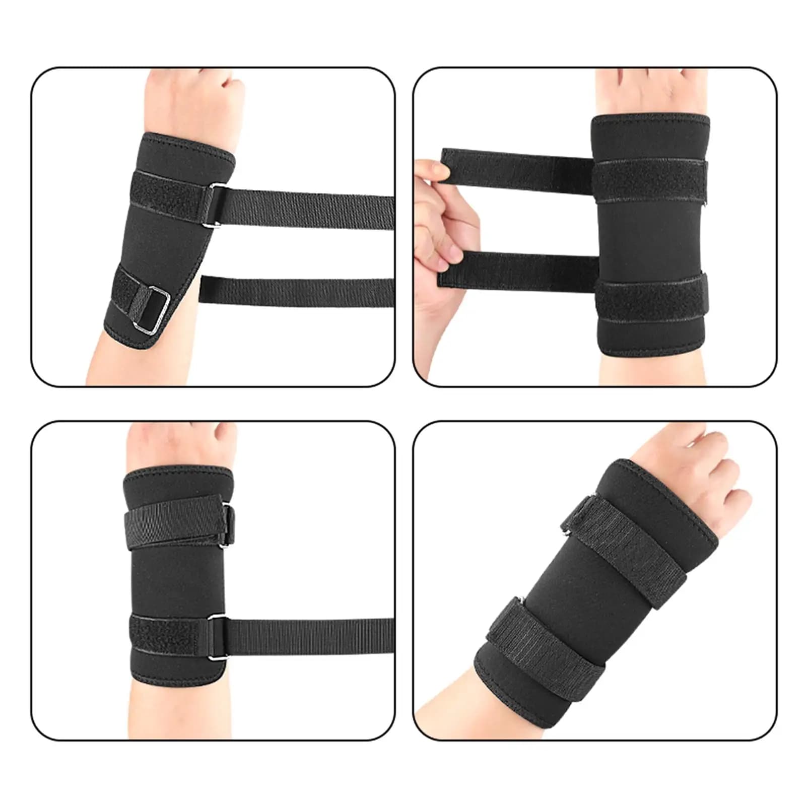 Protezione per Polso con Cinghie Regolabili per Kettlebell, Protezione per Avambraccio e Braccio, Supporto per Polso per Esercizi Sportivi, Fitness e Sollevamento Pesi