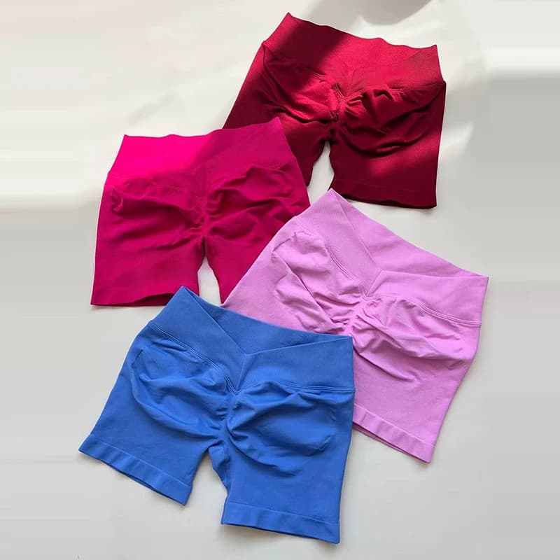 Women's high waist seamless fitness shorts: compression for belly control, butt lift, highly breathable elasticity, for YOGA