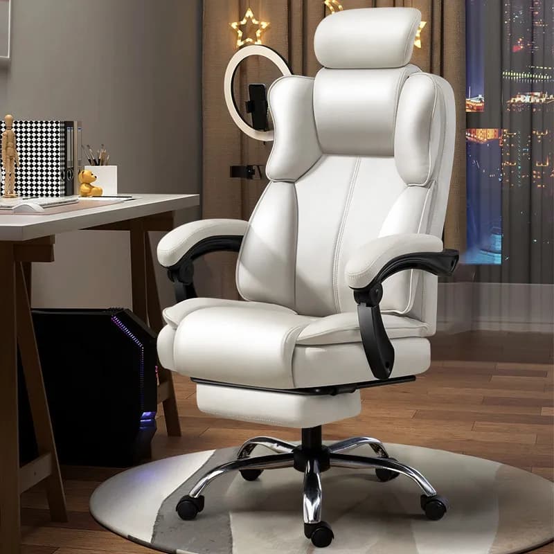 Sedia da Ufficio Ergonomica, Comoda e di Lusso, per Gaming e Relax, Design Elegante per Casa e Ufficio