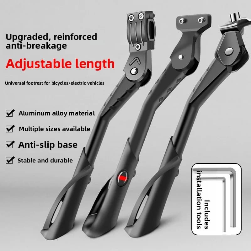 Supporto Laterale Durevole per Bicicletta da Montagna e Strada, Cavalletto Poggiapiedi Universale, Accessori per Biciclette