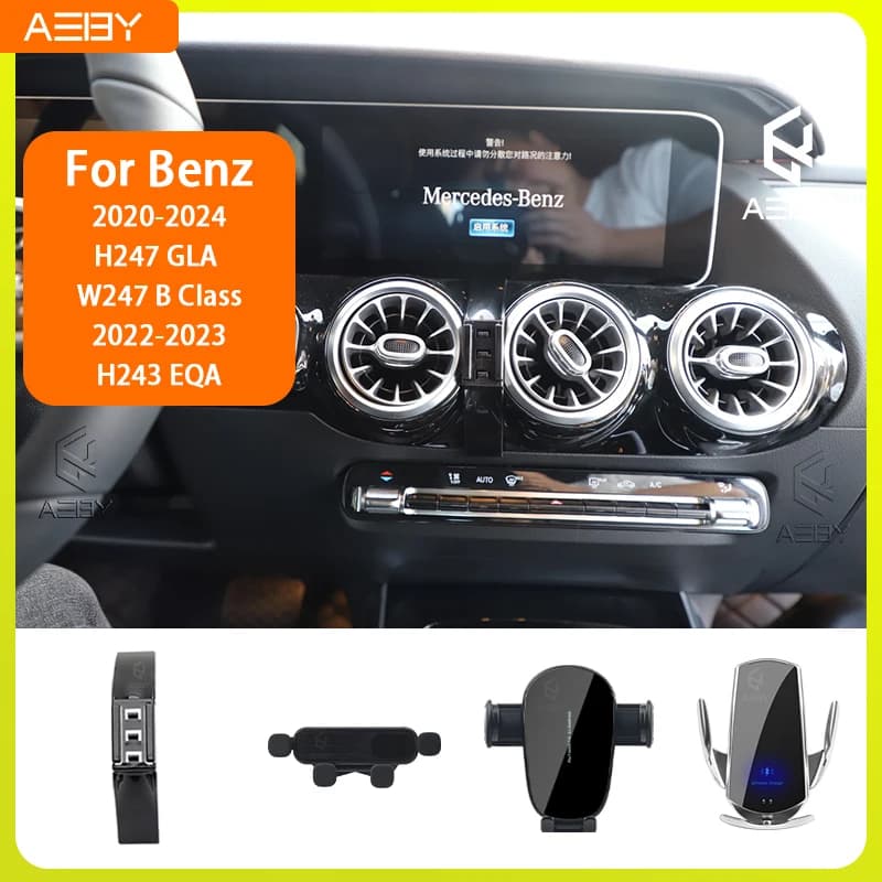 Support for Telephone with Wireless Charging for Mercedes Benz GLA H247 2020-2024, Class B W247, EQA H243