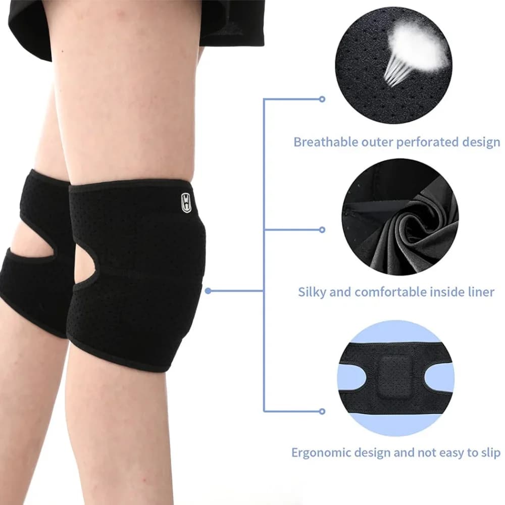 1 Pair EVA Knee Pads Brace for Dancing Volleyball Yoga Women Men Adult Kneepad Patella Brace Support Fitness Protector Work Gear