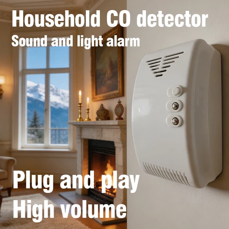 Plug-in Carbon Monoxide Detector - Household Kitchen - Hotel - RV - Toxic and Harmful Gas Leakage Alarm Detector