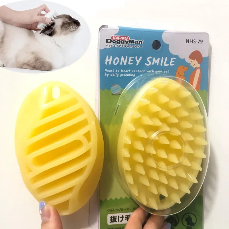 Prodotti per animali domestici per cani e gatti Spazzola per massaggio Pettini Detergente per rimozione peli di cuccioli Spazzole per slicker Strumenti per il lavaggio Setole morbide e delicate in silicone