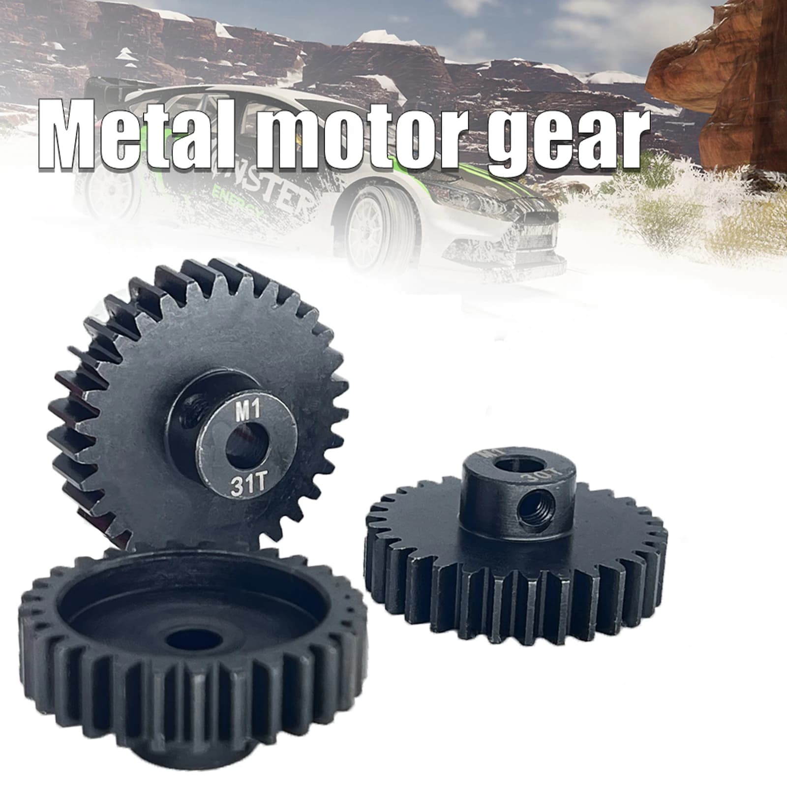 Mod 1 pignone in acciaio temprato da 5 mm adatto per albero motore RC da 5 mm Ingranaggi passo M1 compatibili con Arrma Traxxas Axial HSP Redcat Losi