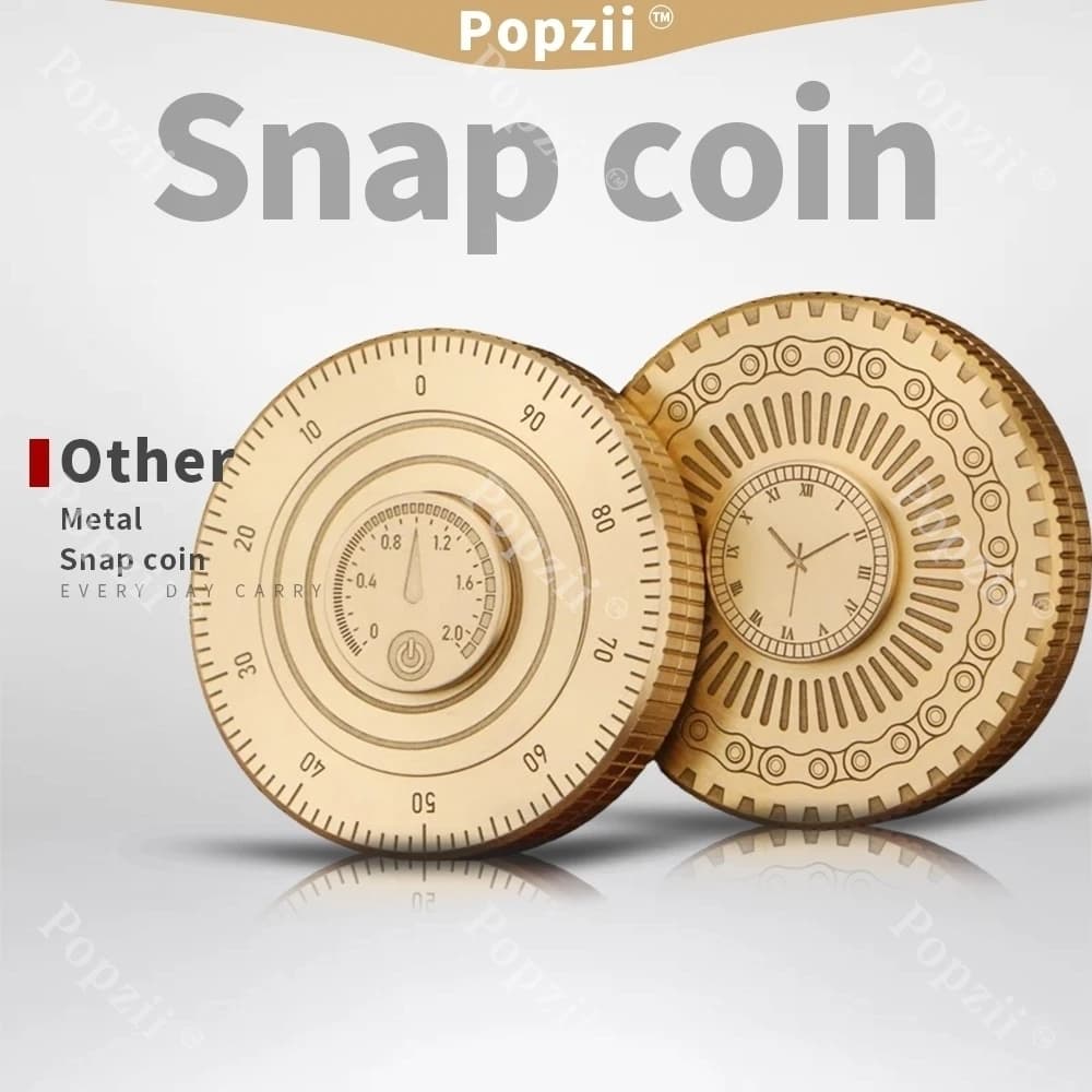 Moneta a scatto in metallo Adulti Giocattolo antistress Fidget Spinner Punta delle dita Giroscopio Cool Gadget Agitarsi giocattoli Antistress Ansia Giocattoli