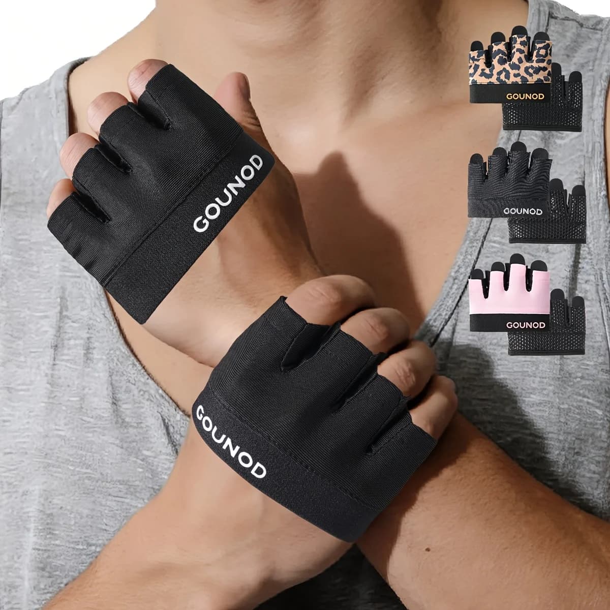 Guanti da Fitness Mezze Dita Traspiranti dal Design Unico e Sottile | 1 paio per donna e uomo, impugnature per manubri per yoga, palestra, allenamento