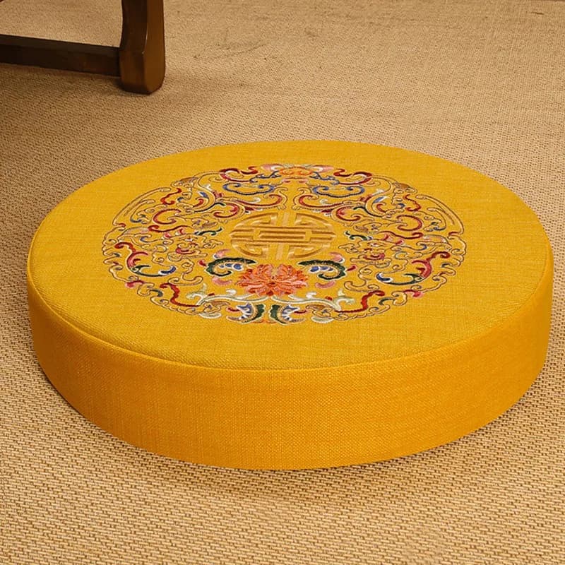 Futon meditation ground repair thick knot plus head kneeling Pu worship round tatami cushion