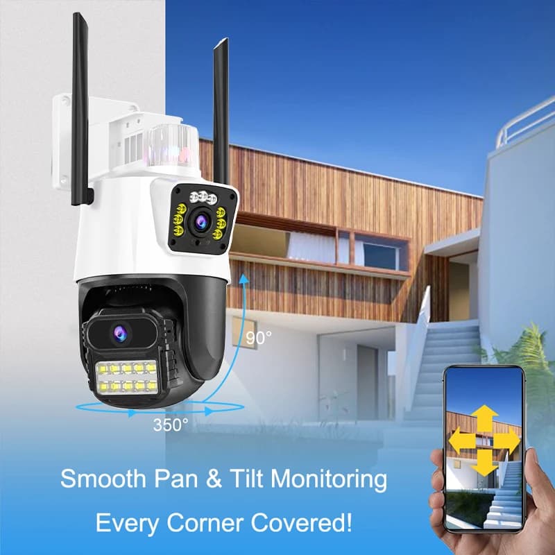6MP V360pro APP Wireless Dual Lens PTZ IP Dome Camera AI Rilevazione umanoide Full Color Home Security CCTV Baby Monitor