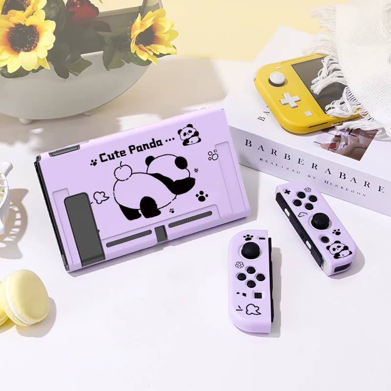 Custodia protettiva paffuto Panda per Switch Oled, Cover morbida in TPU sottile per Console Nintendo Switch, accessori per giochi NS