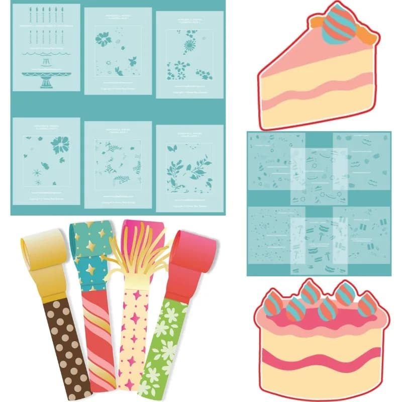 Stencil for Coordination of Print and Stamping Theme Hat of Feast, New Arrival 2026, for Scrapbook and Diary Decoration, Stencil for Embossing