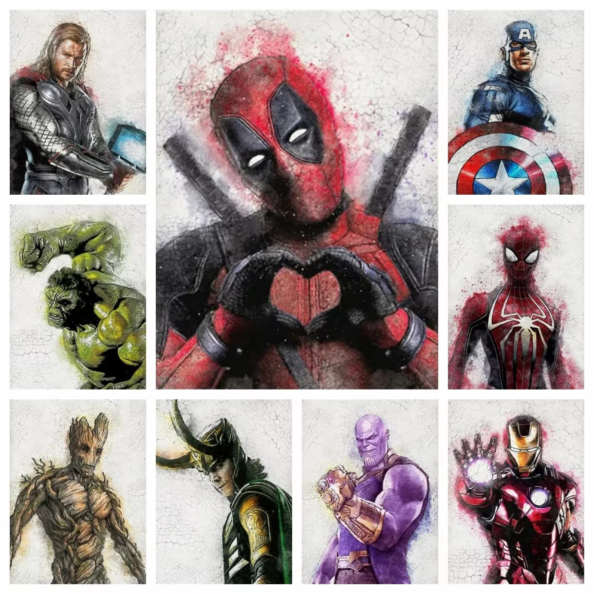 Kit di pittura con diamanti 5D Marvel Avengers - Spider-Man, mosaico di diamanti completo, immagine decorativa fai da te per la casa