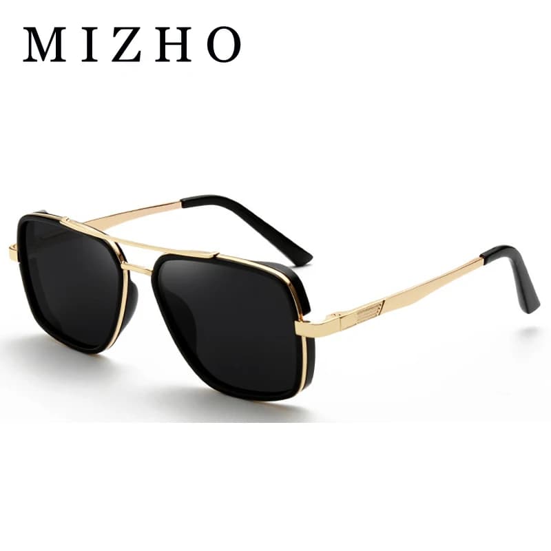 MIZHO Brand Tony Stark Iron Man Sunglasses For Men Driving Fashion COOL High Quality Driving Polarized Sun Glasses UV Protection