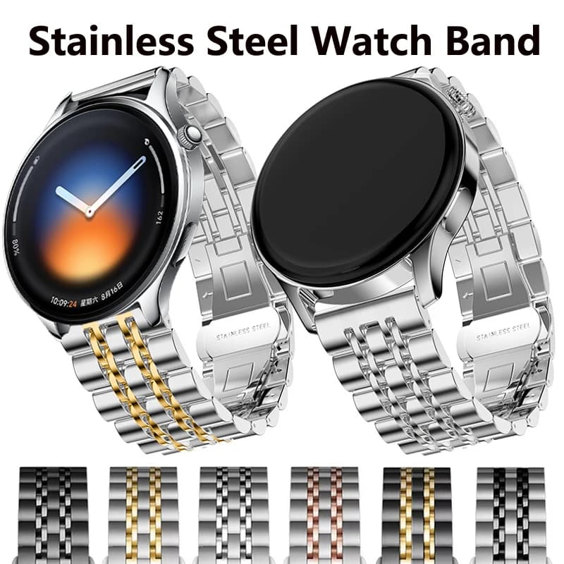 Cinturino in metallo per Xiaomi Watch 5 cinturino in acciaio inossidabile da 22 mm per Xiaomi Watch 2Pro/S3 S2 S1/S1Pro/Active/Mi Color 2 Correa